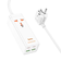 Мережевий фільтр HOCO AC10A на 1 розетку + 2 USB + 2 USB-C, 65W, кабель 1,5 м, 220В, White, Box Зображення