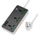 Мережевий фільтр HOCO AC7A на 3 розетки + 3 USB+USB-C, 17W, 220В, кабель 1,5м, Black/White, Box Зображення