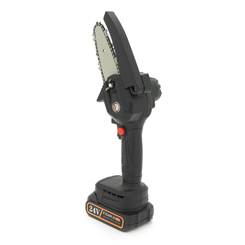 Акумуляторна ланцюгова пилка Mini Chain Saw 15cm, 24V, зарядний+акумулятор, Вох Зображення