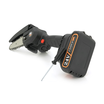 Акумуляторна ланцюгова пилка Mini Chain Saw 15cm, 24V, зарядний+акумулятор, Вох Зображення
