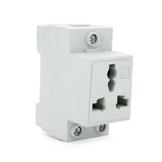 Модульна розетка Chenf Universal 3-pin на DIN-рейку, 250V/10-16A, Box Зображення