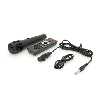 Потужна акустична система з підсвічуванням Kimiso QS-A880, 100W, Bluetooth мікрофон, вбудований акум 3700mAh, живлення 220В, Black, Box Зображення