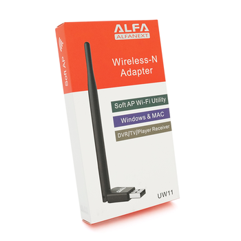 Бездротовий мережний адаптер з антеною Wi-Fi-USB LV-UW11RK-5DB MTK7601, 150Mbps, 2.4 GHz, Win10/8.1/8/7/XP,Mac OSX 10.7~10.10 and Linux, Box Изображение