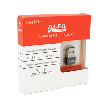 Бездротовий адаптер Wi-Fi6-USB LV-UAX08D,AIC8800F, 802.11bgn, 150MB, 2.4 GHz, Win10/8.1/8/7/XP,Mac OS X 10.7~10.10 and Linux, Box Зображення