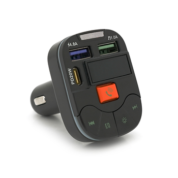 FM-модулятор Q19 з еквалайзером, 3.1A, USB, TF, 55.5х41.5х37.5 Изображение