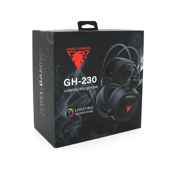 Навушники провідні Jedel GH-230, з мікрофоном та регулюванням гучності, Black, Box Зображення