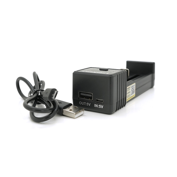 ЗУ універсальне Liitokala Lii-100C, 1 канал, LED дисплей, USB, підтримує 3.7V/3.8V Lion/3.2V Li-Fe/1.2V NIHM/21700/18650/16340/AAA/AA/SC/S Зображення