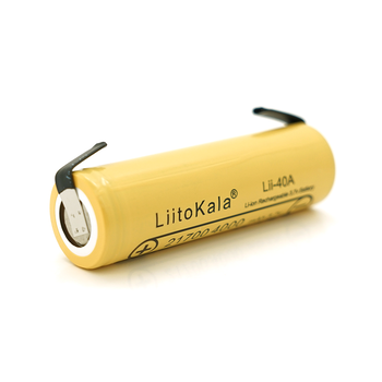 Акумулятор 21700 Li-Ion LiitoKala Lii-40A-N(Nickel), 4000mah, 25A, 3.7V (2.5-4.2V), Yellow, PVC BOX Изображение