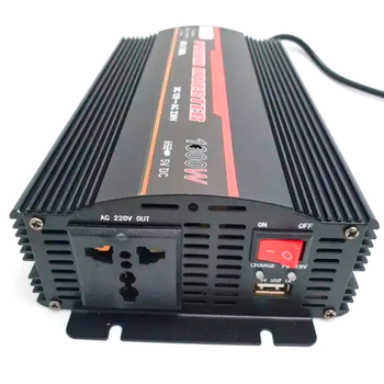 Інвертор напруги UKC 1800ВА(900Вт)+CHARGE 20A, 12/220V approximated, 1 універсальна розетка, Box Зображення