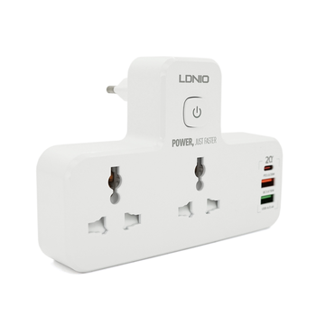 Мережевий фільтр LDNIO SE2311, 4 Розетки + 4 USB, 2 м, перетин 3х0, 75мм, White, Box Зображення