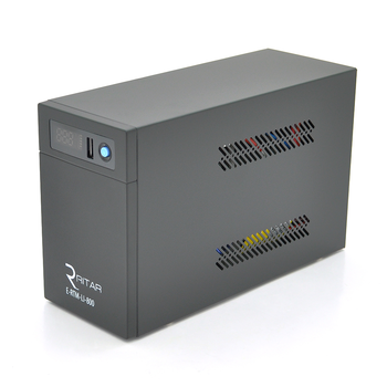 ДБЖ Ritar E-RTM-LI-800 (480W), LCD, AVR, 3st, 2xSCHUKO socket, АКБ LiFePO4x12V77Wh, Metal Case (225*85*141) 3,3кг (300*278*440) Зображення