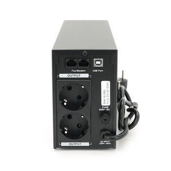 ДБЖ Ritar E-RTM-LI-1200 720 Вт (200 Вт), РК-дисплей, AVR, 3 шт., 2xSCHUKO розетка, акумулятор LiFePO4 x 25.6V154WH, металевий корпус (305*85*141) 5 кг (372*278*440) Зображення