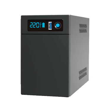 ДБЖ Ritar E-RTM-LI-1200 720 Вт (200 Вт), РК-дисплей, AVR, 3 шт., 2xSCHUKO розетка, акумулятор LiFePO4 x 25.6V154WH, металевий корпус (305*85*141) 5 кг (372*278*440) Зображення