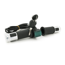 Ручка газу із ключем для електровелосипеда 12-72V+вольтметр, Box Изображение