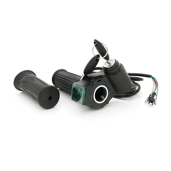 Ручка газу з ключем для електровелосипеда 12-72V+вольтметр, пластмас, Box Изображение