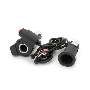 Ручка газу з кнопкою для електровелосипеда 12-72V+вольтметр, Box Изображение