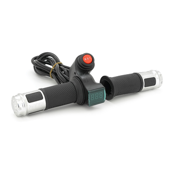 Ручка газу з кнопкою для електровелосипеда 12-72V+вольтметр, Box Изображение