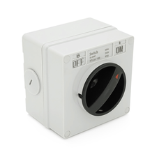 Вимикач зовнішнього монтажу, двосторонній висновок, IP65, AC:250V, 16A, Grey Зображення