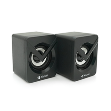 Колонки 2.0 Kisonli L-1040 для ПК та ноутбука, USB + 3.5mm, 2x3W, 20Hz-20KHz, 20X11X13mm, black Изображение