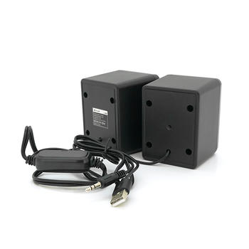 Колонки 2.0 Kisonli L-1030 для ПК та ноутбука, USB + 3.5mm, 2x3W, 20Hz-20KHz, 20X11X13mm, black Зображення