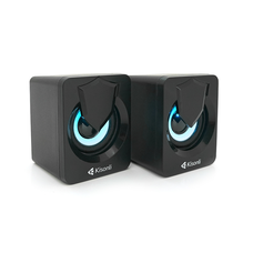 Колонки 2.0 Kisonli L-1030 для ПК та ноутбука, USB + 3.5mm, 2x3W, 20Hz-20KHz, 20X11X13mm, black Изображение
