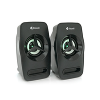 Колонки 2.0 Kisonli L-3030 для ПК та ноутбука, USB + 3.5mm, 2x3W, 20Hz-20KHz, 20X11X13mm, black Изображение