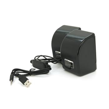 Колонки 2.0 Kisonli L-8080 для ПК та ноутбука, USB + 3.5mm, 2x3W, 20Hz-20KHz, 20X11X13mm, black Зображення