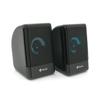 Колонки 2.0 Kisonli L-8080 для ПК та ноутбука, USB + 3.5mm, 2x3W, 20Hz-20KHz, 20X11X13mm, black Изображение