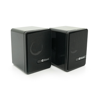 Колонки 2.0 Kisonli L-4040 для ПК та ноутбука, USB + 3.5mm, 2x3W, 20Hz-20KHz, Black Зображення