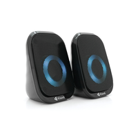 Колонки 2.0 Kisonli X7 для ПК та ноутбука, USB + 3.5mm, 2x3W, 20Hz-20KHz, Black Зображення