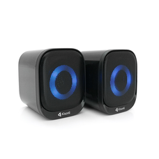Колонки 2.0 Kisonli X3 для ПК та ноутбука, USB + 3.5mm, 2x3W, 20Hz-20KHz, RGB, Black Зображення