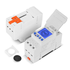 Реле часу Sinotimer TM929AK, на DIN-рейку, LCD, програмований, змінна батарея, 16А, 230V, 87х65х36 мм Изображение