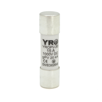 Плавкий запобіжник YROPV-30, 15A, 1000Vdc, 10×38mm, постійна напруга, 10 штук в упаковці, ціна за 1 штуку Изображение