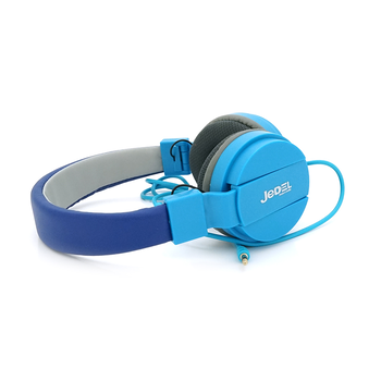 Навушники провідні Jedel WAVE6, з мікрофоном, Blue-Black, Box Зображення