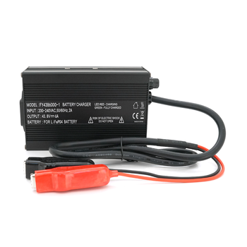 Зарядний пристрій для акумуляторів LiFePo4 36V(43.8V),12S,6A,крокодили,135x90x50mm Изображение