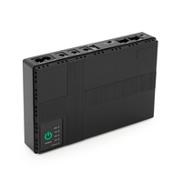ДБЖ UPS-18W DC1018P для роутерів/комутаторів/PON/POE-430, 5//9/12V, 1A, 12000MAh(4*3000MAh), Black, BOX Изображение