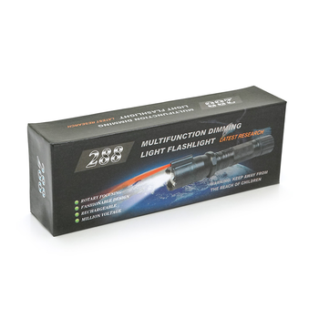 Ліхтар-відлякувач ручний BAILONG BL-288, 1LED, 1 режим + лазер, Li-ion вбудований, Black, IP44, кабель живлення, BOX Изображение