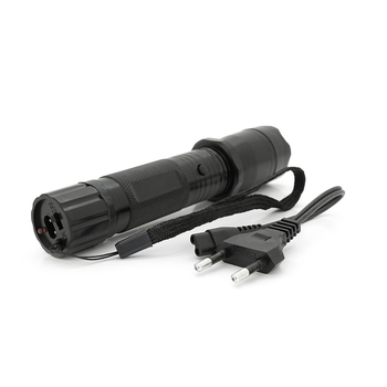 Ліхтар-відлякувач ручний BAILONG BL-288, 1LED, 1 режим + лазер, Li-ion вбудований, Black, IP44, кабель живлення, BOX Изображение