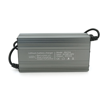 Зарядний пристрій для акумуляторів Li-Ion 36V(42V),10S,10-15A, штекер Triangle plug (T-tipe/C13/IEC). 185x88x60mm Зображення
