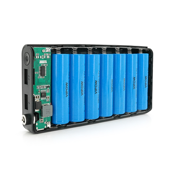 ДБЖ UPS-24W DC1024P для роутерів, Output: USB 5V/2A, DC9V,2.7A/12V,2A, 14000mAh(7*2000mAh), 155х75х23мм, 460грам, Black, BOX Зображення