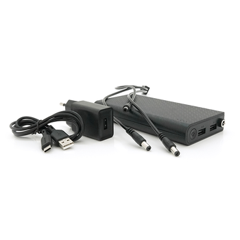 ДБЖ UPS-24W DC1024P для роутерів, Output: USB 5V/2A, DC9V,2.7A/12V,2A, 14000mAh(7*2000mAh), 155х75х23мм, 460грам, Black, BOX Зображення