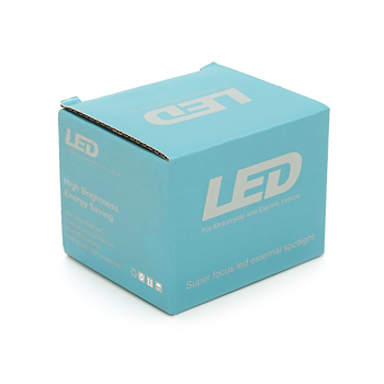 Світлодіодна фара для мотоцикла 35W, ближнє світло жовте + дальнє світло біле + стробоскоп, 12-85V, 3800Lm, IP67, 65x40x75mm Изображение