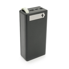 Power bank Voltronic C14 під 14х18650, Wireless charger, Digital display, Output: 10W, Micro-USB, Type-C, Lightning, ABS, PVC, Black, BOX Зображення