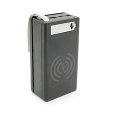 Power bank Voltronic C12-PD-QI під 12х18650, Wireless charger, Digital display, Output: 22.5W, Micro-USB, Type-C, Lightning, ABS, PVC, Black, BOX Зображення