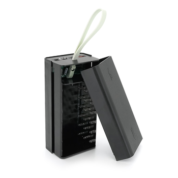 Power bank Voltronic T21-PD під 21х18650, Digital display, Output: 22.5W, Micro-USB, Type-C, Lightning, ABS, PVC, Black, BOX Изображение