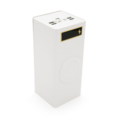 Power bank Voltronic D32-PD-QIMagnetic під 24х18650, Magnetic Wireless Charger, Output:22.5W, Micro-USB, Type-C, Lightning, ABS, PVC, White, BOX Зображення