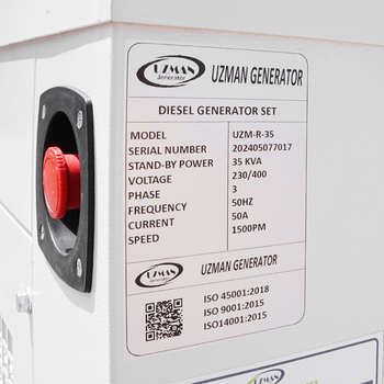 Генератор дизельний Uzman IYI-R-35 Ricardo ZH4100D 35 KVA/30KW, трифазний 230/400V, 50Hz, об'єм 100л, 2200x1000x1450 мм (AVR+ATS) Изображение