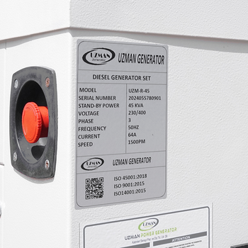 Генератор дизельний Uzman Ricardo (UZM R-44) 44 KVA/35KW, трифазний 230/400V, 50Hz, об'єм 100л, 2200x900x1200 мм (AVR+ATS(АВР) ) в комплекте) Зображення