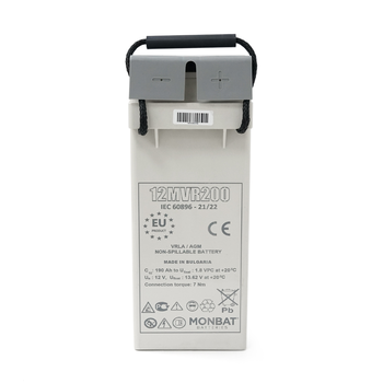 Акумуляторна батарея MONBAT FRONT TERMINAL 12MVR200 AGM 12V/200 Ah, 555x125x316 мм, 59.2 кг Зображення