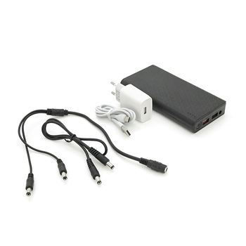 Портативний Power Bank 18W для роутерів, Output: USB 5V/2A, DC9V,2.7A/12V1.5A, 21000mAh(7*3000mAh), 155х75х23мм, 460грам, Black, BOX Зображення